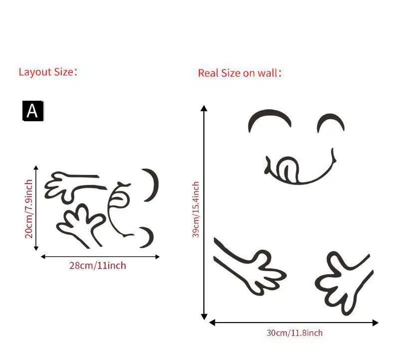 

Мила наклейка Холодильник Щасливе Смачне Обличчя Кухня Наклейки на стіну холодильника Мистецтво Милі наклейки на стіну Холодильник домашній декор