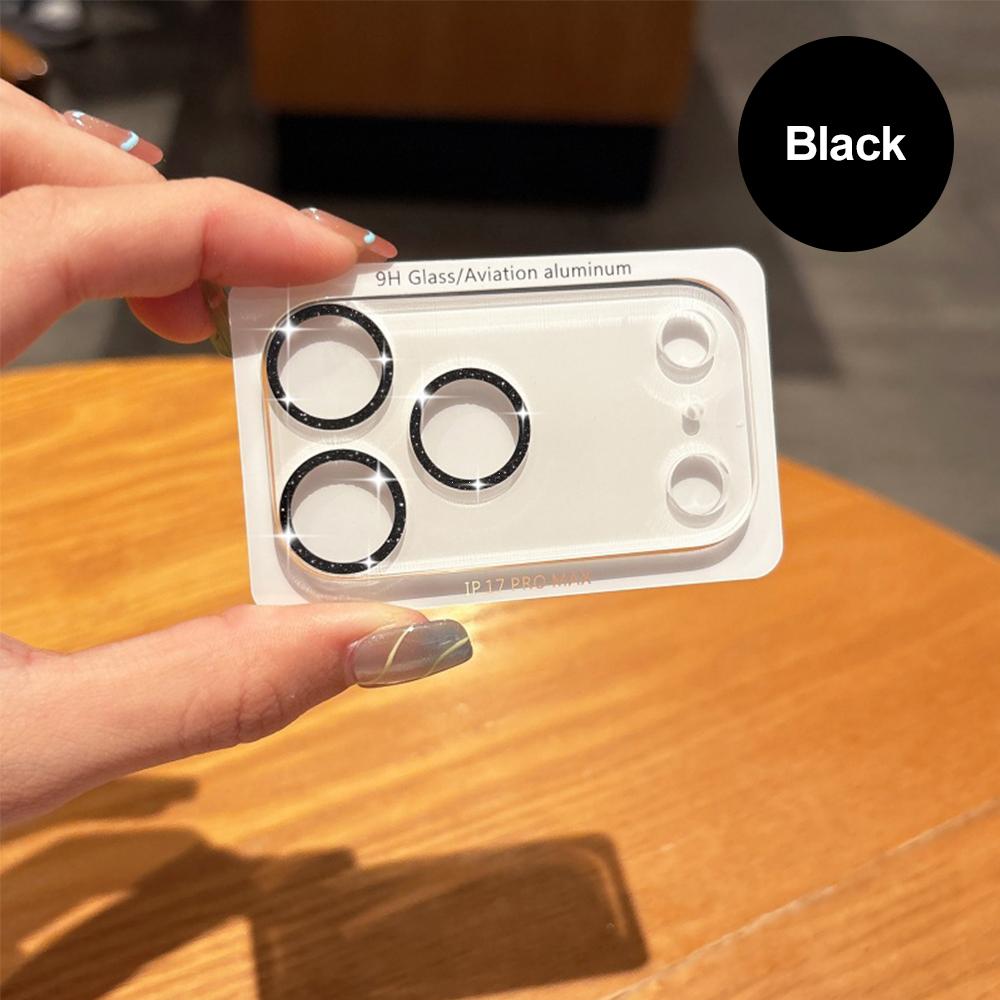 Tempered Glass Camera Protector Film For iPhone 17 ProMax 17Pro 17Air 17 Back Lens Glitter Star Cover Protective Cap Lens Film