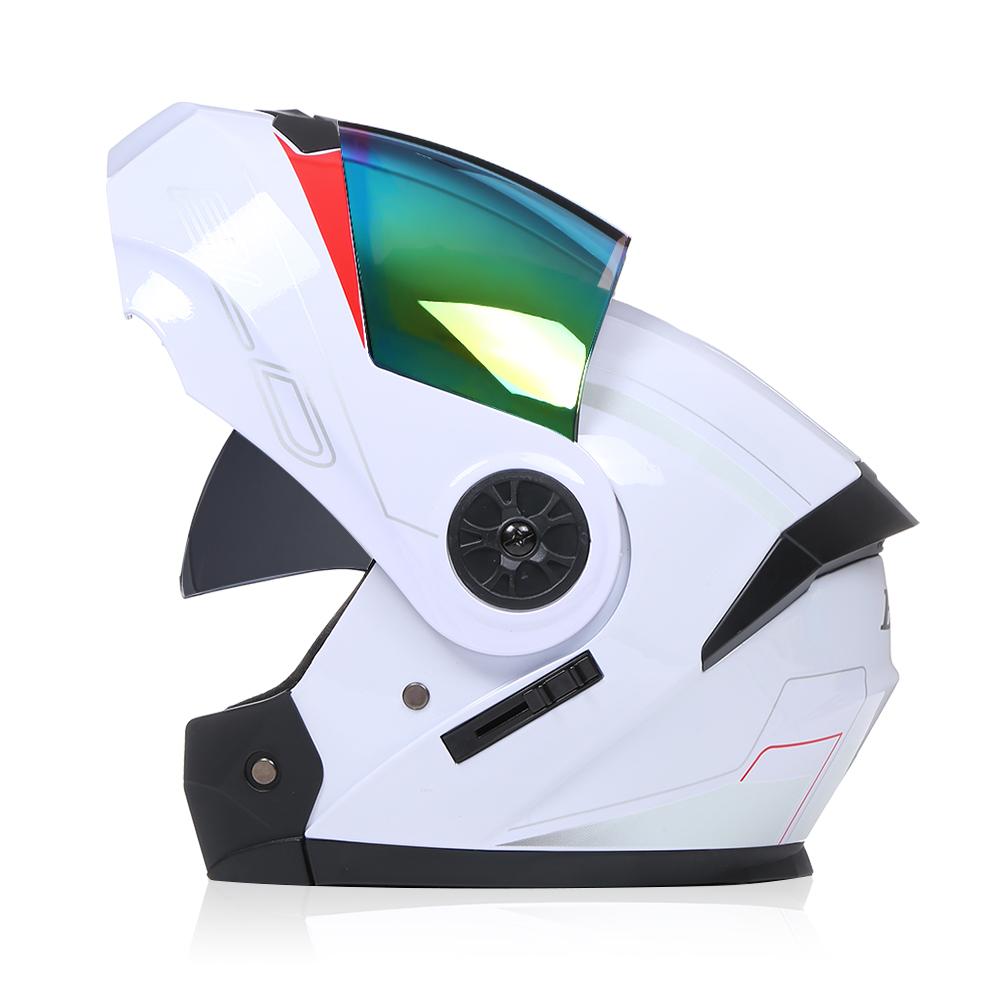 2022 New DOT Appoved High Quality Double Lens Flip Up Helmet Abs Full Face Motocross Motorcycle Racing Helmet Unisex