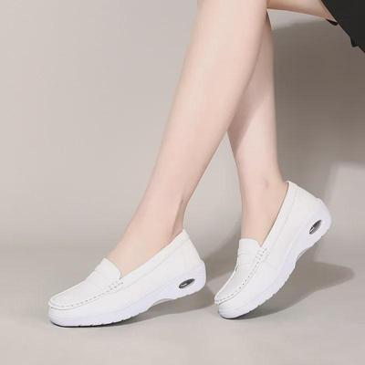 2025 Women's Air Cushion Nursing Shoes: Soft, Breathable, Versatile Flats In White
