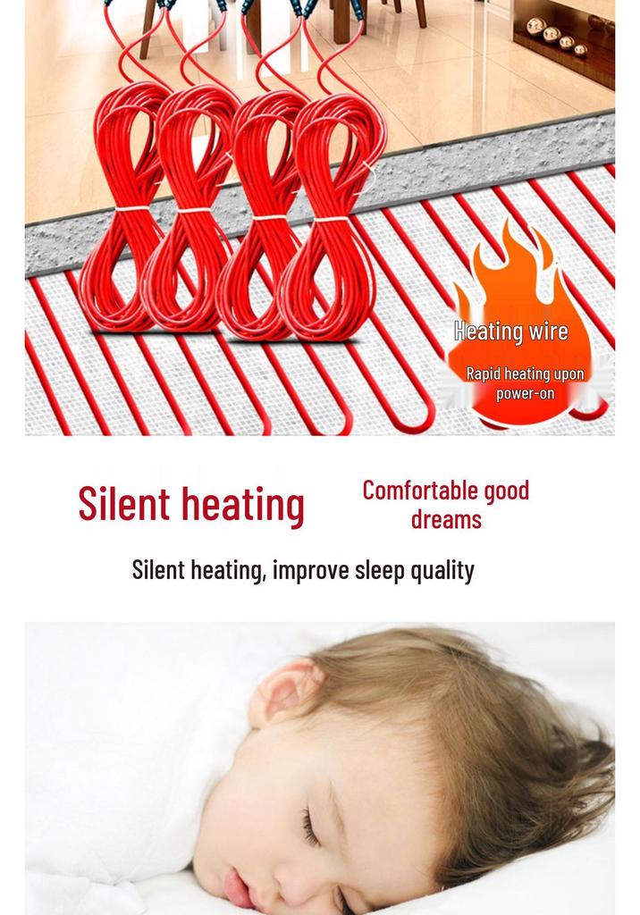 Graphene Carbon Fiber Underfloor Heating System: Electric Cable Set for Home, Yoga Studios, and Pig Farms