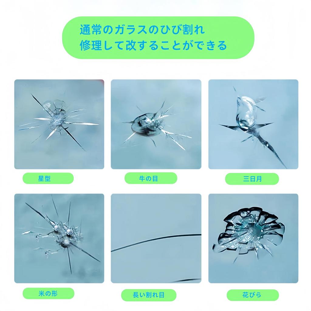 Windshield Repair Kit for Car Glass Repair Set (Green)