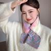 Knitted Fabric Faux Fur Scarf Cross Tie Winter Neck Scarf New Wrist Cuff  Daily Outfits