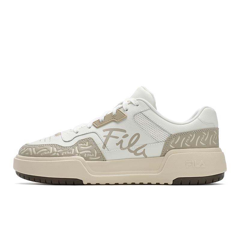 FILA CAMPUS Square Shoes Cushioning, Wear Resistant Low top Skateboard Shoes Men s Beige F12M522208FGS 42