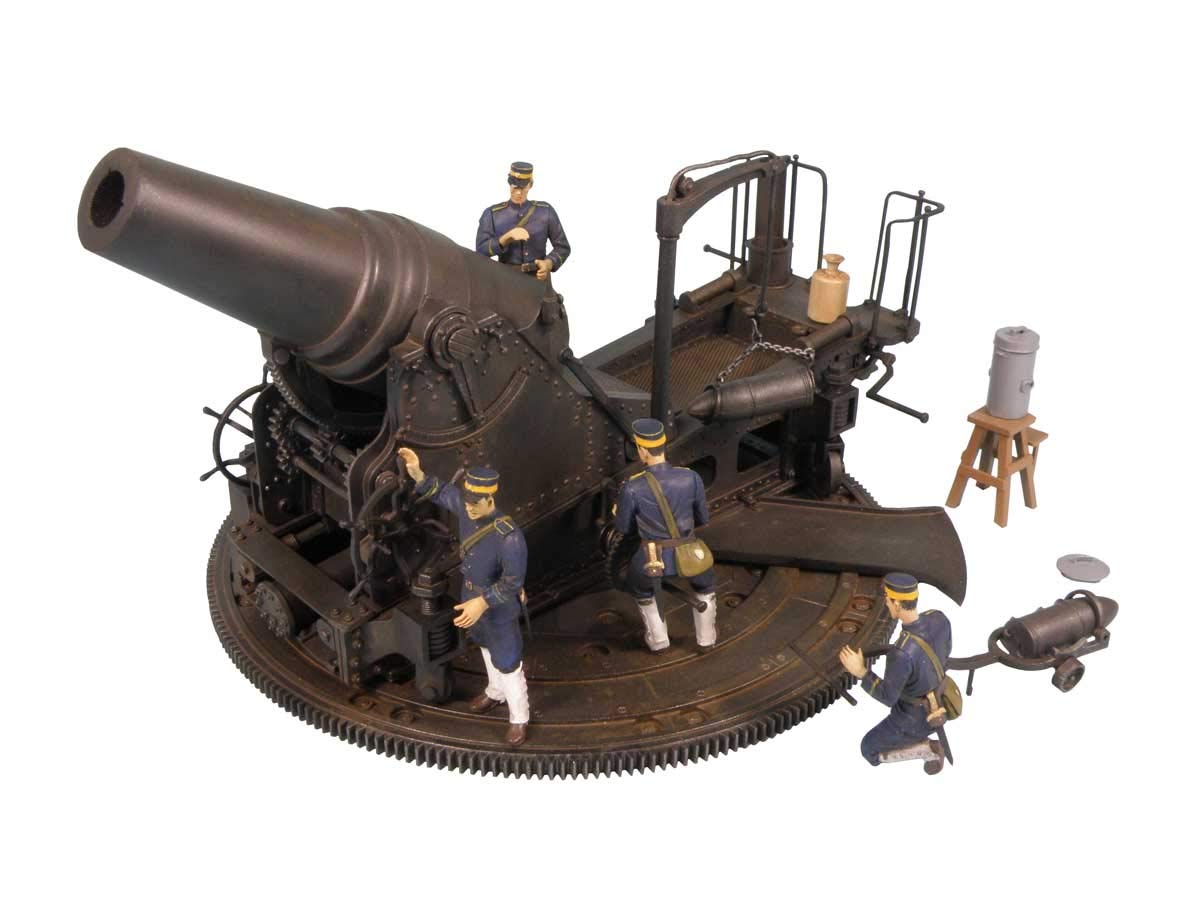 

Pit Road Scale Grand Armor Series Japanese Army 28cm Howitzer with 4 Artillery Pieces Plastic Model G44 1/35