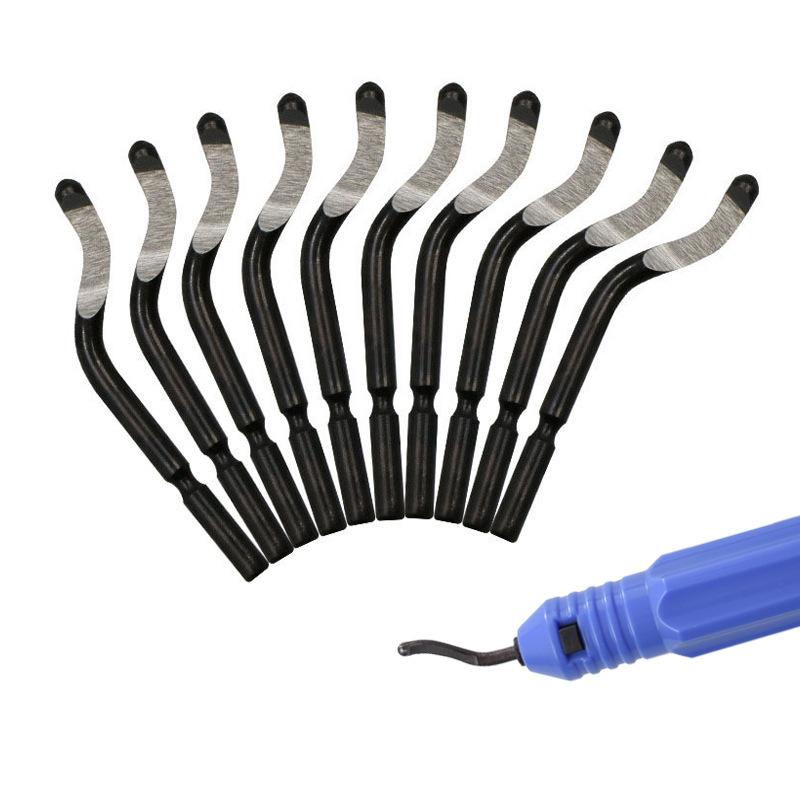 Deburring Tool With 10 Steel Blades, 360 Degree Rotary Head Deburring Tool For Metal Resin Plastic 3D Printing Wood