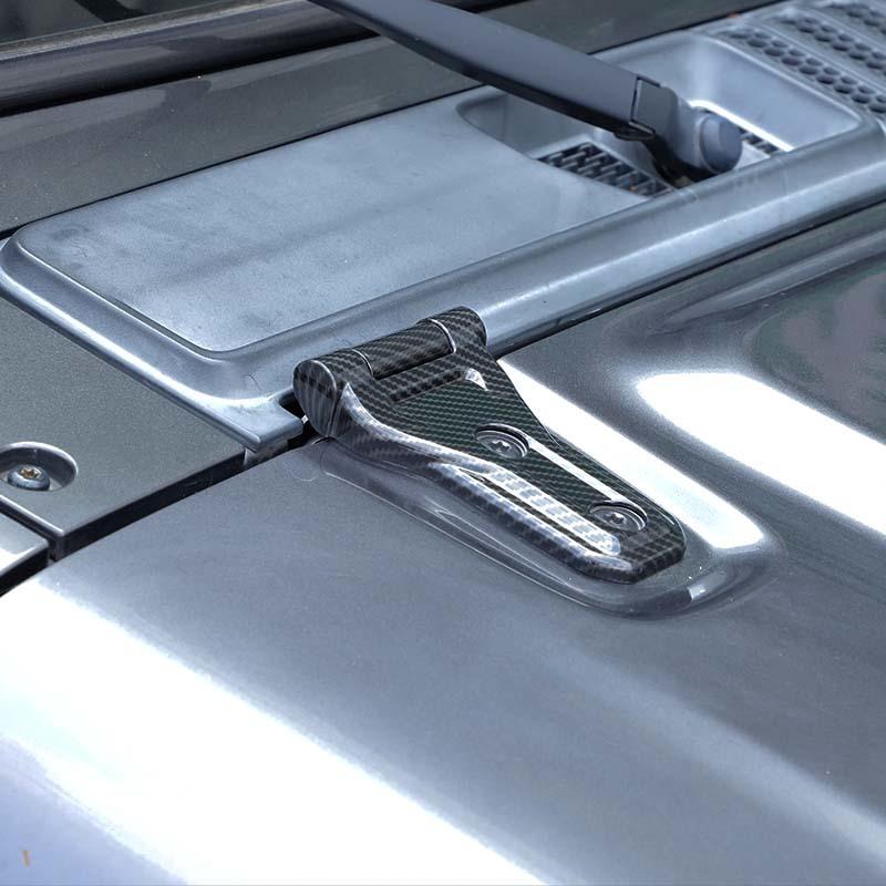 ABS Car Engine Hood Spare Tire Mount Hinge Handle Shell Sticker Decoration Cover For Jeep Wrangler JL 2018 Up 4-Door Version Exterior Accessories
