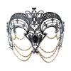 Metal Tassels Masquerade Mask with Rhinestones Masquerade Costume Accessories For Women Wedding Halloween Masquerade