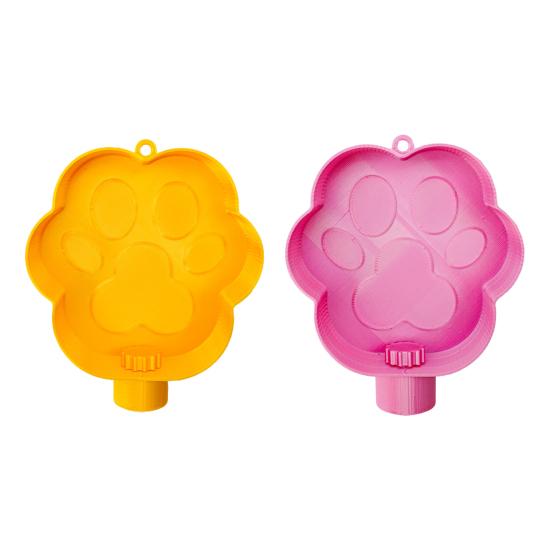 Travel Dog Water Bowl Plastic Pet Paw Design Drinking Bowl