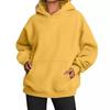 Womens Loose Fit Solid Color Hoodie Long Sleeve Casual Sweatshirt Daily Wear