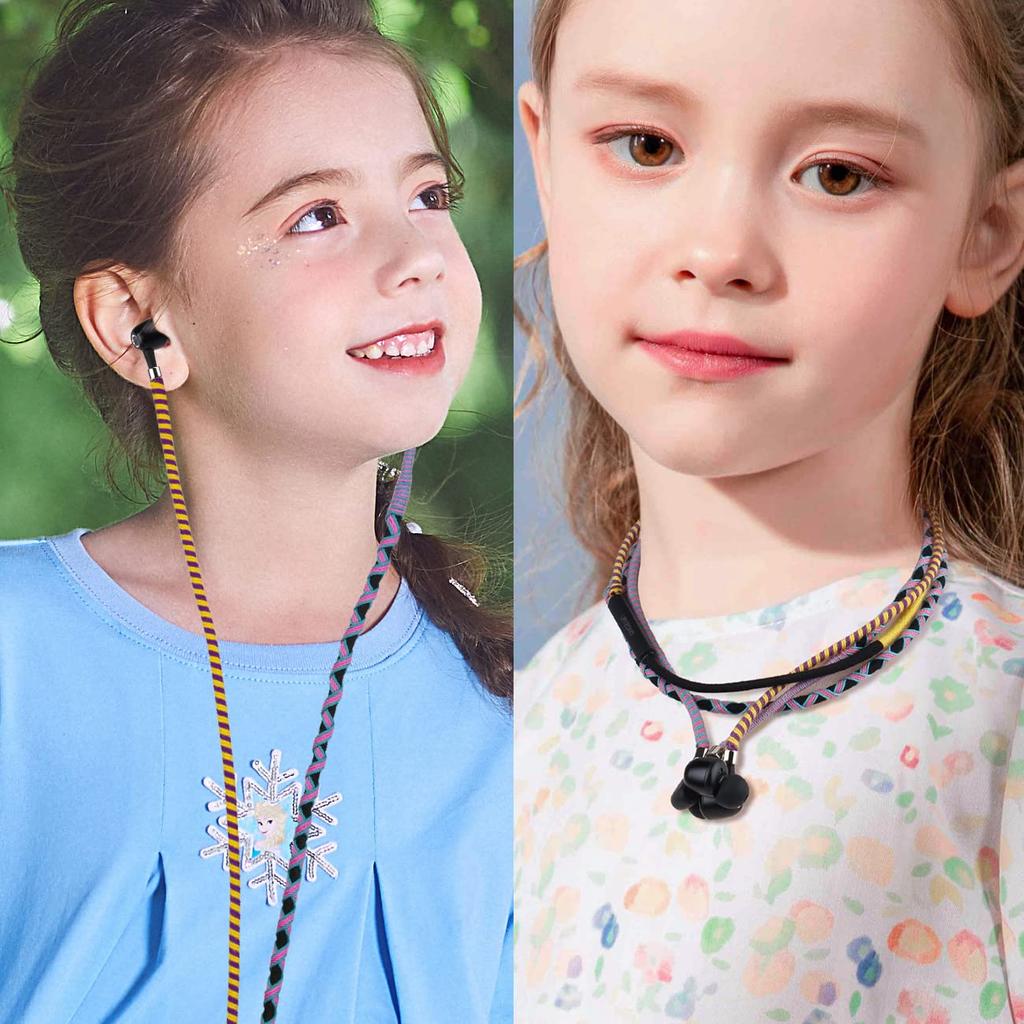 URIZONS Colorful Nylon Braided Wired 3.5mm In-Ear Earphones - The Earphones Can Be Worn On the Hand with a Wired Winder, and the Anti-lost Bracelet