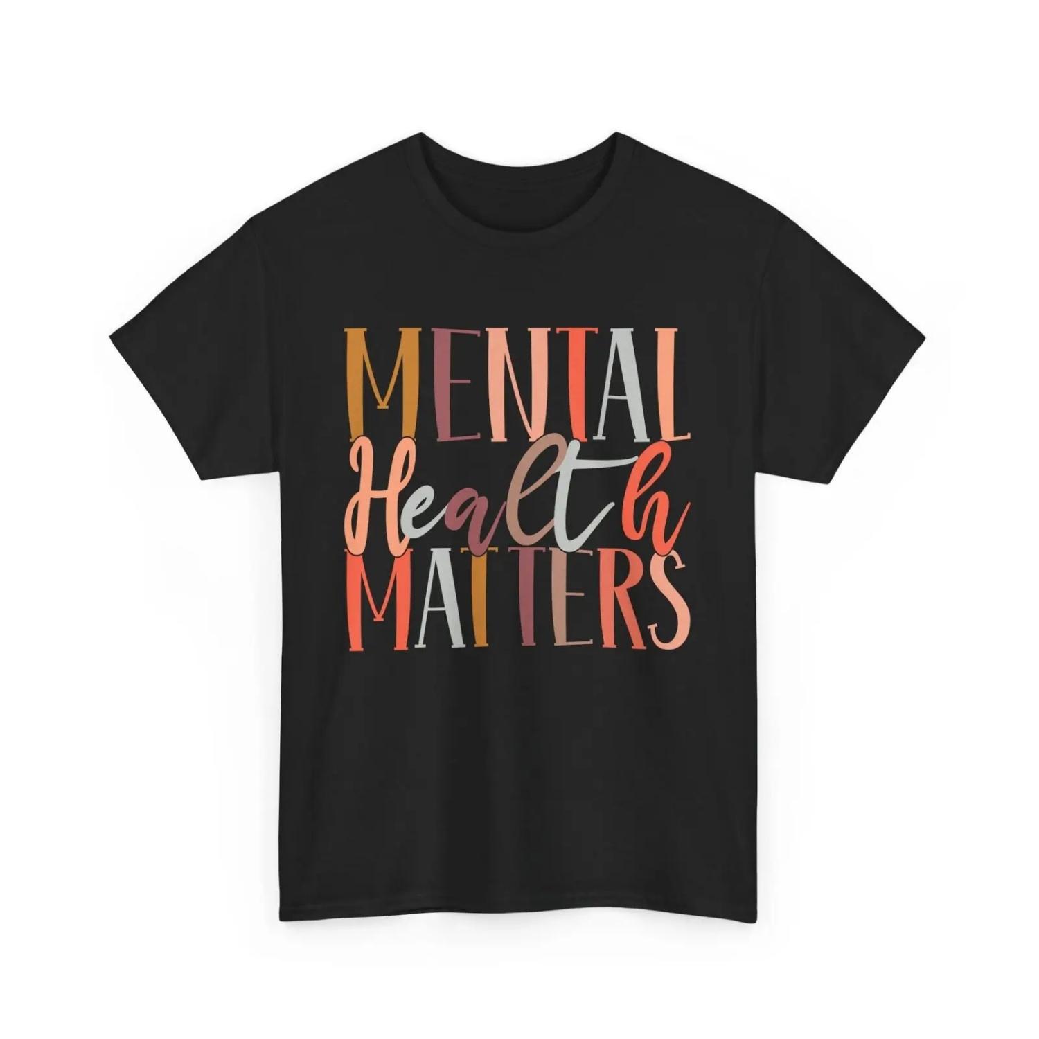 Mental Health Awareness T Shirt Matters S чёрный
