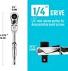 Xiaomi 1/4'' Drive Ratchet Handle 2-in-1 Chrome Vanadium Steel Multi-Purpose Reversible Resilient Head Ratchet Wrench Ratchet Handle