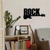 Décoration murale en métal avec guitare rock, œuvre d'art élégante pour scène, chambre, bureau et plus encore, cadeau de vacances unique pour les amateurs de musique