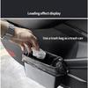 Car Side Door Foldable Trash Can PU Leather Multifunction Storage Box Car Organizer Seatback Hanging Storage Bag Trash Bin