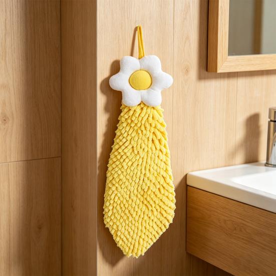 Hand Towels with Hanging Loop Super Soft Quick-Dry Absorbent Hand Towels for Kitchen Bathroom Office Gym Multi-Use Decorative And Hygienic Cleaning