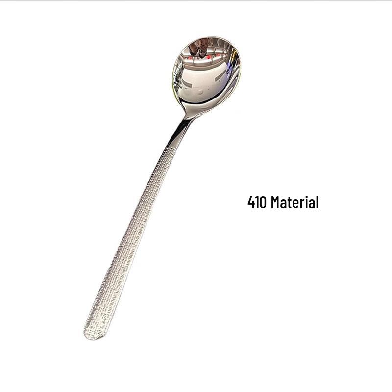 Wutuo Hammered Stainless Steel Long Handle Dinner Spoon