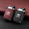 Leder Auto Sonnenbrillen Clip Sonnenblende Brillenhalter Für Toyota Prado Yaris RTFGH6 Verso Fortuner Supra Corolla Auto Emblem Zubehör
