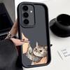 Cute Lovely Cat Kiss S24FE Phone Case For Samsung S25 S24 S23 Ultra 5G S22 S20 Plus S21 s23 FE Cases Cover Galaxy S25Ultra Funda