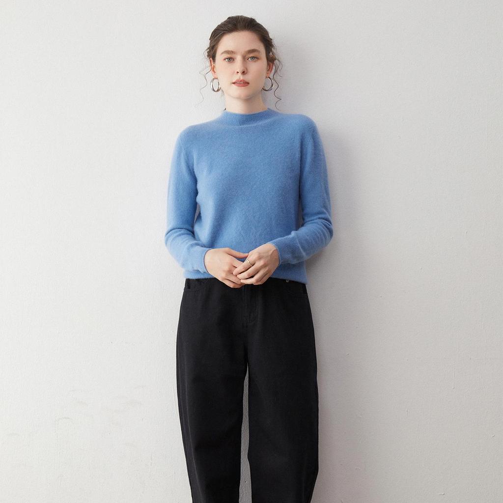 New Arrival: Cashmere Half-High Collar Loose Pullover Sweater