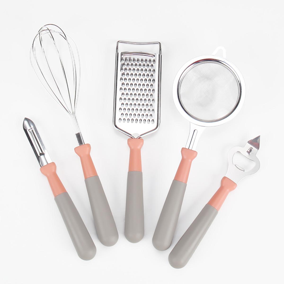 

5pcs Stainless Steel Vegetable Fruit Tools Set Peeling Knife Melon Planer Egg Beater Filter Screen Wire Scraper Kitchen Gadget