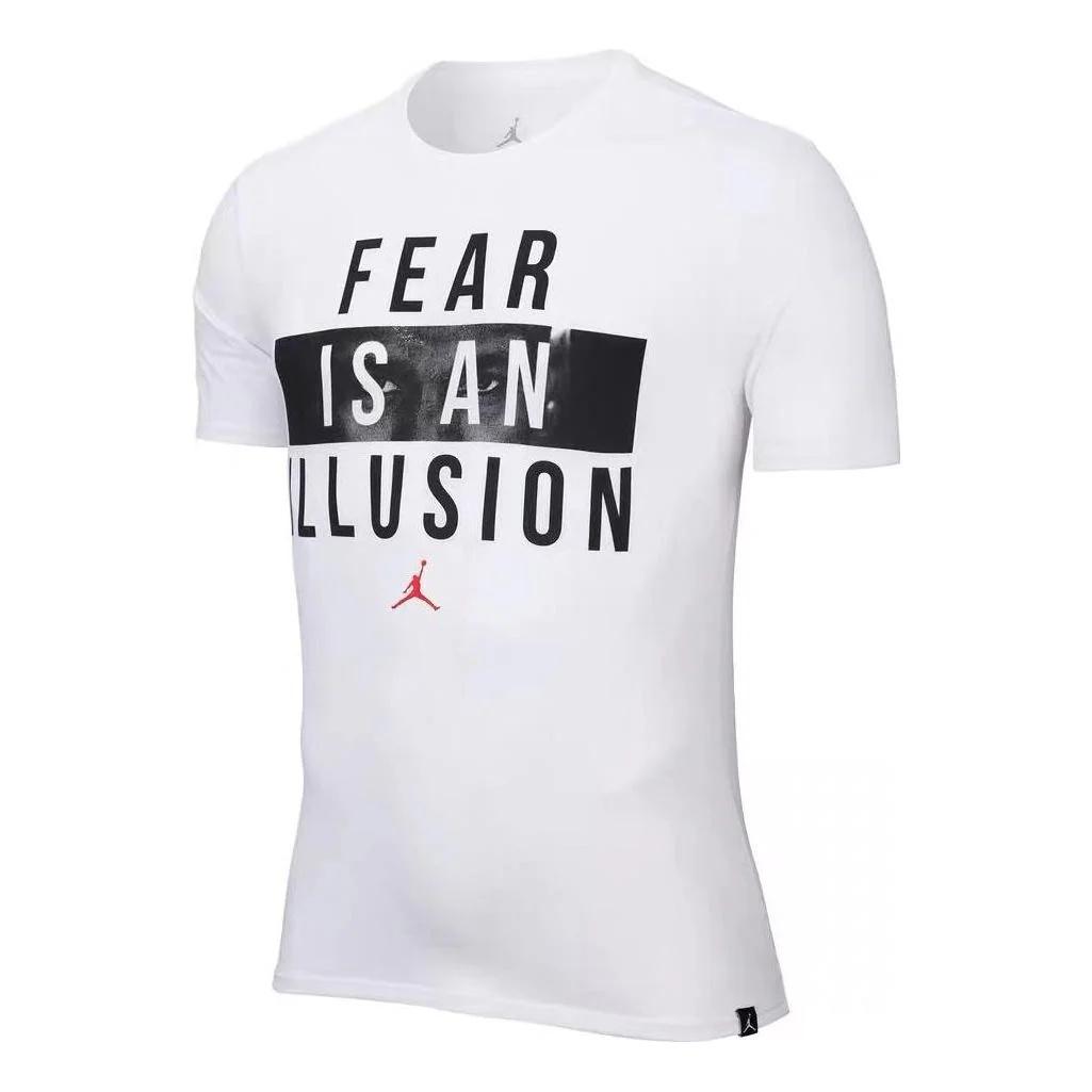 Air Jordan Fear Is An Illusion Sportswear Casual T-Shirt White Men s AQ8146-100 S