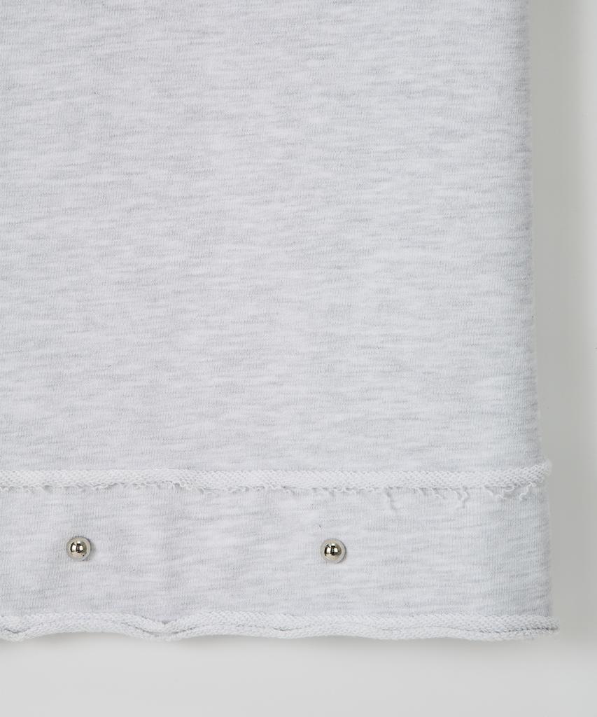 Salon De Yon Studded Sweat Skirt_ Melange Gray