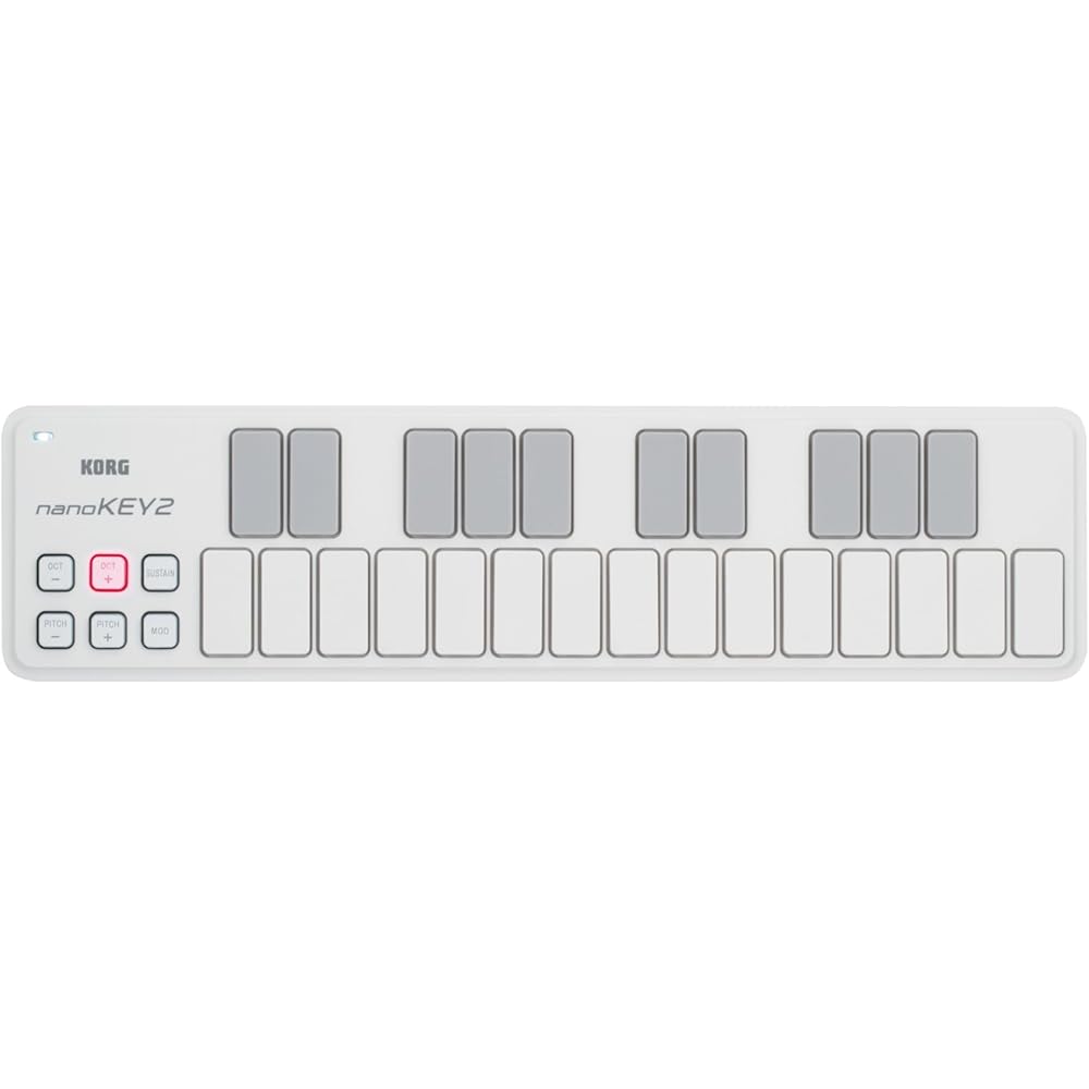 

KORG Classic USB MIDI Keyboard, nanoKey2 WH, White, Music Production, DTM, Compact Design, Perfec...