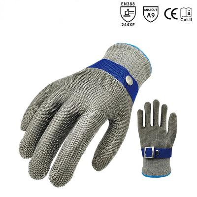 Edelstahl-Güteklasse 9, schnittfest, verschleißfest, für Schlachtung, Gartenarbeit, Handschutz, Arbeitsversicherung, Stahldraht-Handschuhe, 1 Stück