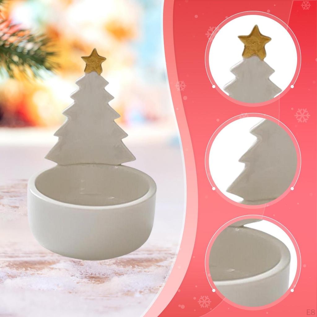 Weihnachts-Teelichthalter Kerzenbecher Klein Dekoratives Baumdesign für Tisch