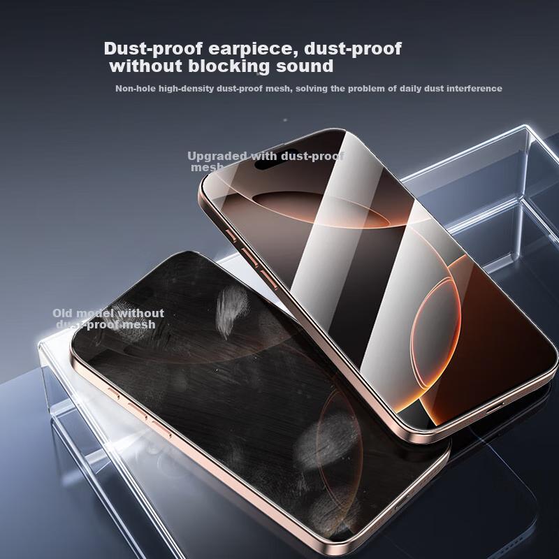 2 Full-Screen HD Film Tempered Glass Screen Protector for IPhone 16 Pro, Full Coverage Anti-Dust Shatterproof for Apple 16 Pro Smartphone