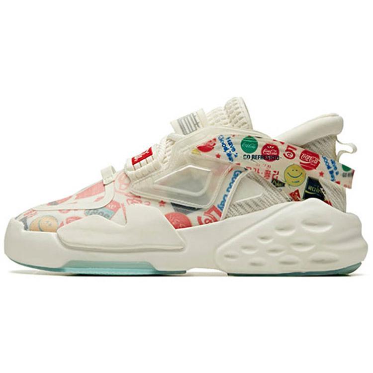 New Coca Cola x Anta Bastard Cushioning Anti Slip And Wear Resistant Low Top Chunky Sneakers Men's White Red Blue 11948088-11