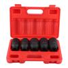 5Pcs 12 Point Axle Hub Nut Socket Sleeve Sets Metric Deep Impact for 1 2In Drive Ratchet