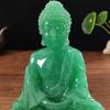 Buddha Statue With Necklace Ornament Lucky Feng Shui Meditation Buddha Sculpture Man-made Jade Stone Home Office Decoration Gift