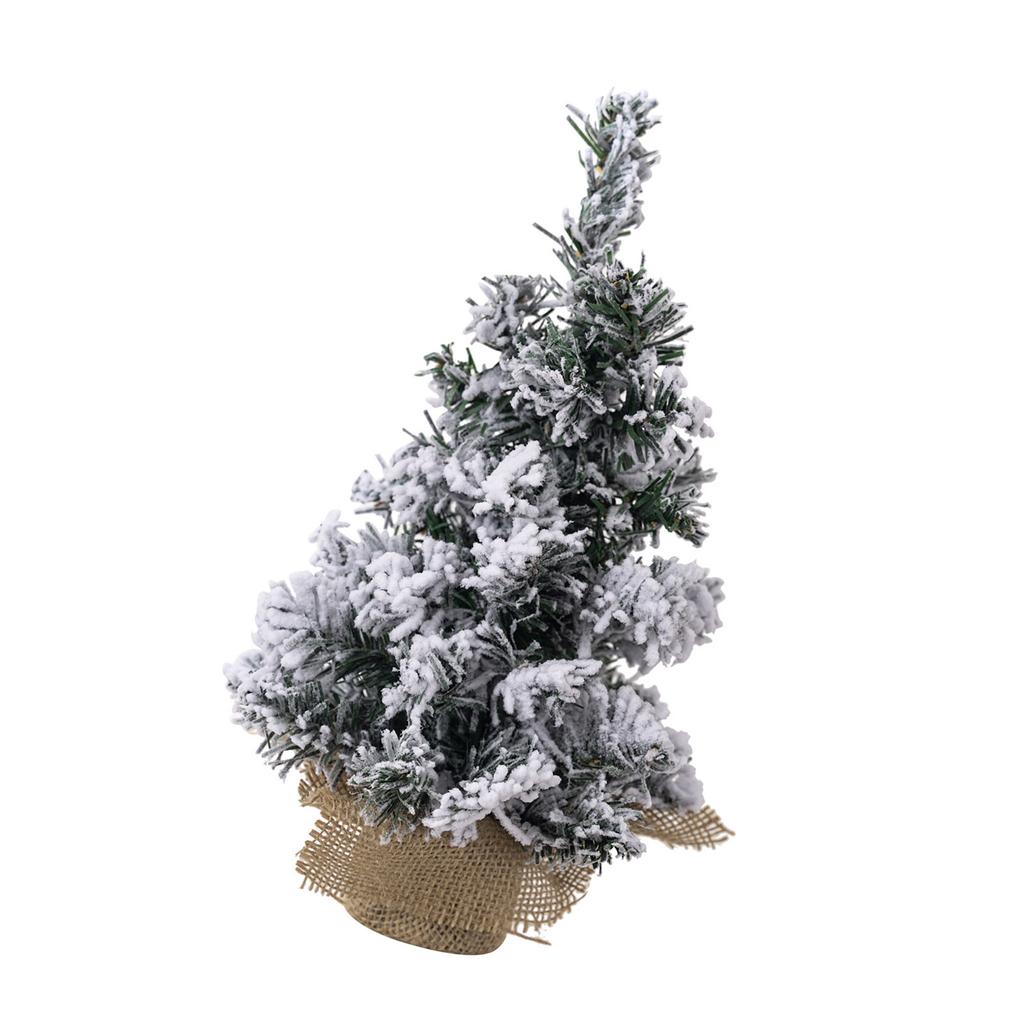 Lifelike Snow Covered Christmas Tree Decoration Delicate Burlap Base Snowy Christmas Tree for Home & Office Festival