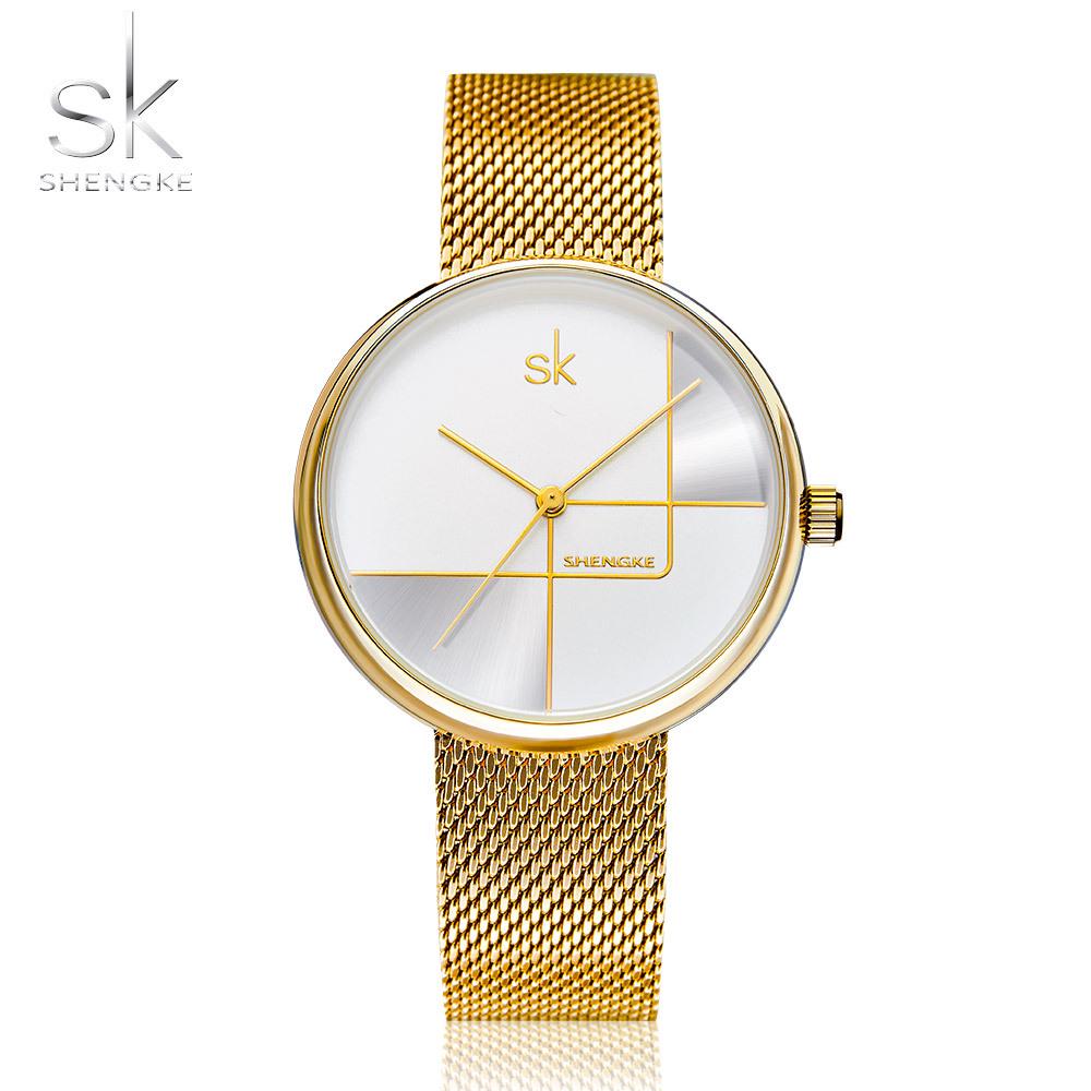 Ladies Watch Fashion Simple Personality Geometric Women'S Watch Quartz Watch Mesh Strap Watch 0105