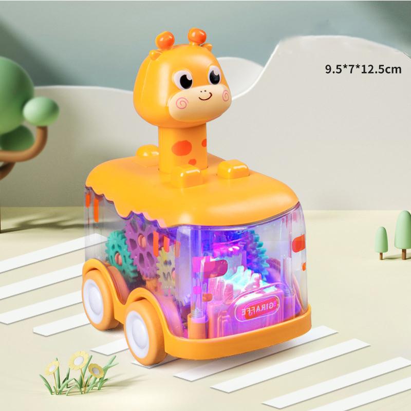 Baby Animal Car Toys Toddler Press and Go Cars Pull Back Car Light Up Toys Wind-up Cars for Kids 1 2 Year Old Boy Birthday Gifts