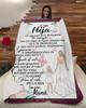 MI HIJA CON AMOR MAMA| Comfortable high-quality fleece Sherpa woven blanket