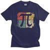 Retro Square Pi Symbol Gift T Shirt Men Cotton Tshirt Leisure Tee Short Sleeves Math Equations Teacher Geek T-shirts Loose Fit