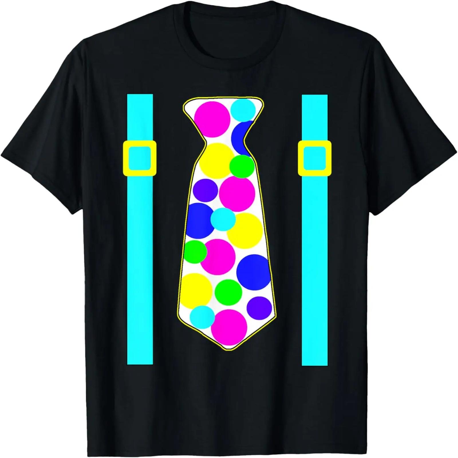 

Party Shirt Polka Dot Jumbo Tie Suspender Graphics T-Shirt XXXXXL чёрный