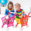 21 Pieces Grocery Store Cart Toys Interactive Play Set Play Kitchen Toy Birthday Gifts Role Play Toys for Food Fruit Vegetables