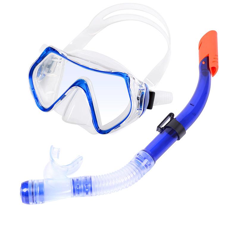Large vision mask, tempered glass diving goggles set.