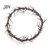 Halloween Party Decor Thorns Wreath, Realistic Spiked Branches, Horror Theme Decoration, Eerie Decoration Dead Branch Spooky for Haunted House Wreath