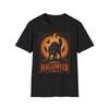Black Cat Pumpkin Simply Halloween T-Shirt | Retro Spooky Graphic Tee