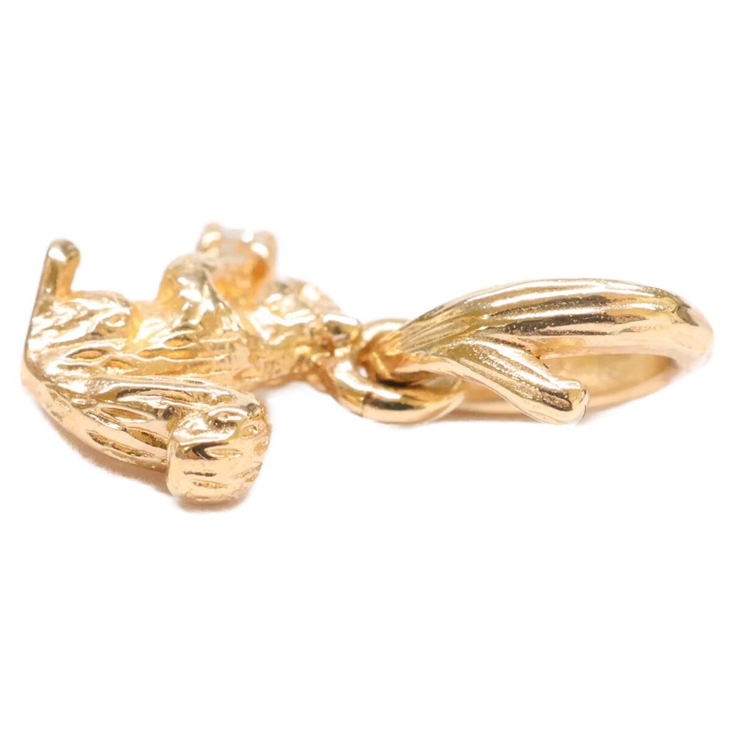 ete [Beautiful condition] K10 1P diamond squirrel motif Pendant top Yellow GoldUsed