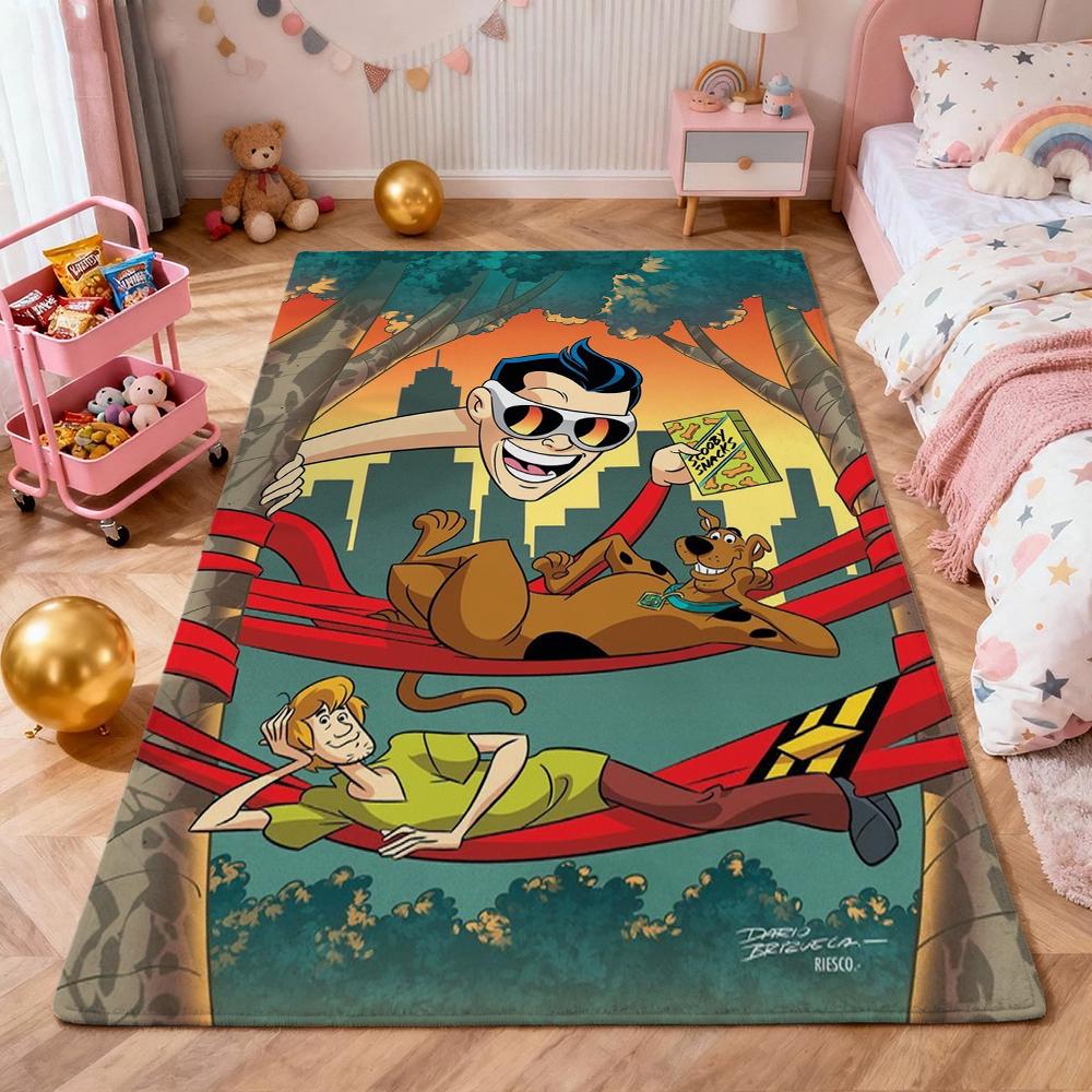 Scoobydoo Spooky Mystery Adventure Indoor Rug Nonslip Easyclean Carpet For Entryway Hallway Balcony Home Party Decor New Year Gift