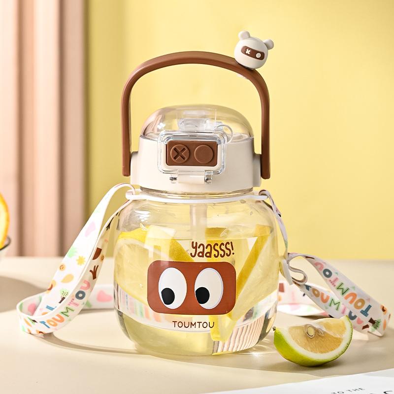 600ml Portable Plastic Straw Water Cup Sports Water Bottle High Value Outdoor Camping Drinking Tools Children's Straw Cup