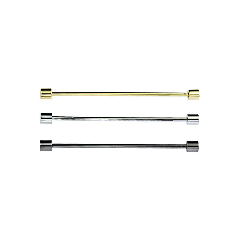 1/2Pcs Simple Cylinder Collar Bar Screw Type Tie Pin Collar Clasp For Men Shirt Business Casual Formal Accessories Gifts