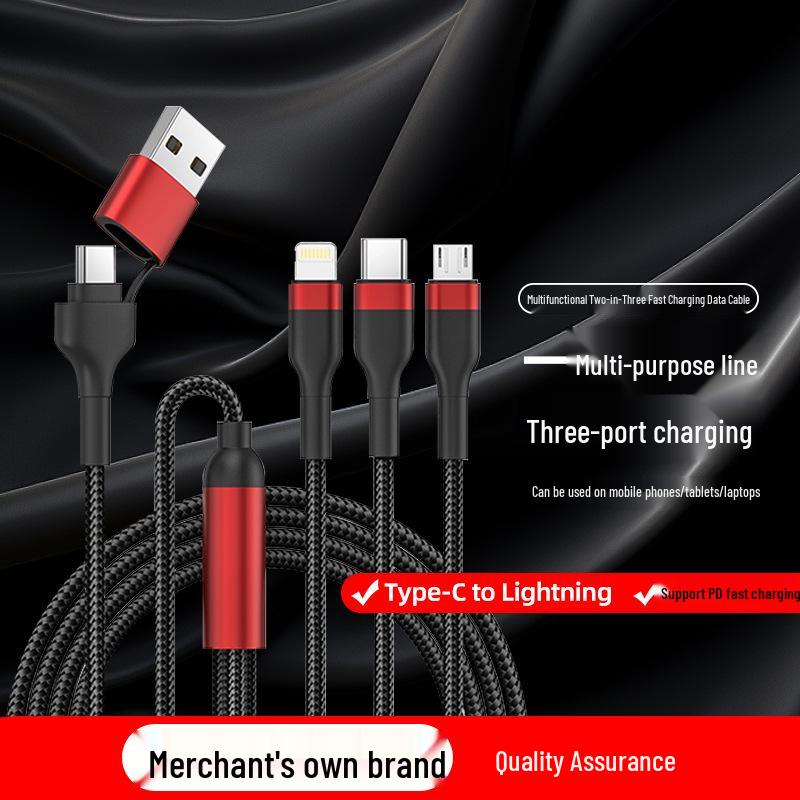 6A Fast Charge 3-in-1 Braided Universal Charging Cable