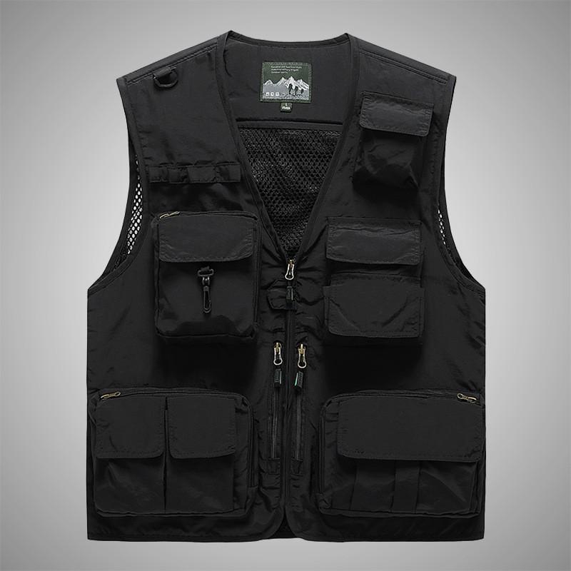 Men's Camouflage Mesh Photography Vest – Lightweight, Multi-Pocket for Outdoor, Fishing, and Casual Wear.